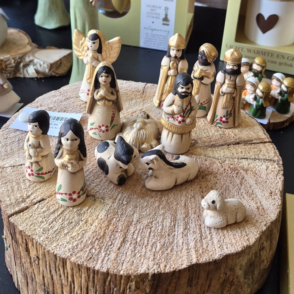 Kerstgroep bij Wereldwinkel Elst
