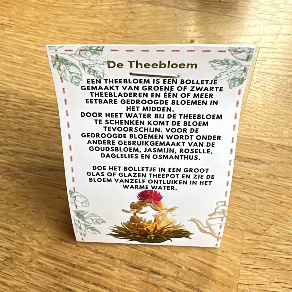 Beschrijving van de theebloem
